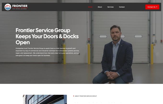 Frontier Service Group website homepage